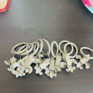 Curtain clips, vintage metal